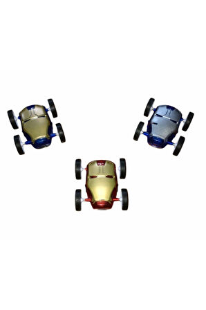 Eğitici Öğretici Çocuk Oyuncaklar Marvel Iron Man Sürtmeli Takla Atan Araba 3'lü Set