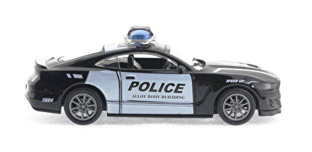 Eğitici Oyuncak Die Cast Çek Bırak Metal Siyah Polis Arabası Kız Erkek Çocuk Eğitici Eğitici Oyu