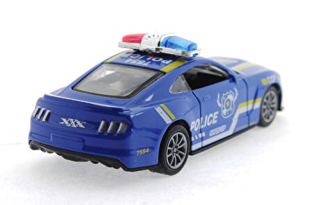 Öğretici Oyuncak Die Cast Çek Bırak Metal Mavi Polis Arabası Kız Erkek Çocuk Eğitici Eğitici Oyun
