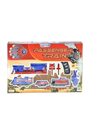 Kız Çocuk Oyuncak Erkek Çocuk Oyuncak 020002 İstasyonlu Tren Kırmızı Eğitici Oyuncaklar