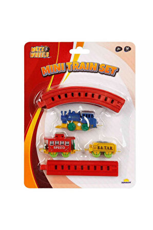 Kız Çocuk Oyuncak Erkek Çocuk Oyuncak Maxx Wheels Mini Tren Seti 11 Parça Eğitici Oyuncaklar