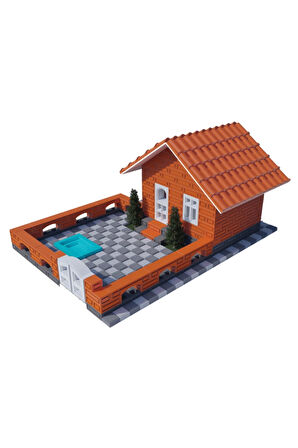 Kız Çocuk Oyuncak Erkek Çocuk Oyuncak Minyatür Tuğla Yazlık Evi - 04004EN Eğitici Oyuncaklar