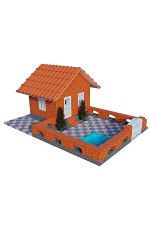 Kız Çocuk Oyuncak Erkek Çocuk Oyuncak Minyatür Tuğla Yazlık Evi - 04004EN Eğitici Oyuncaklar