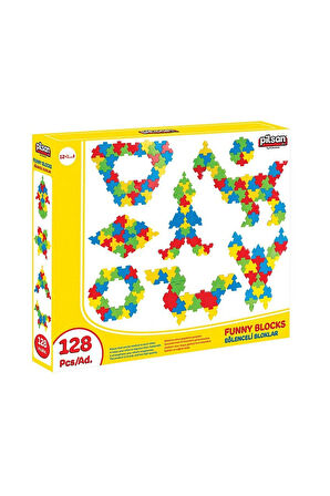 Kız Çocuk Oyuncak Erkek Çocuk Oyuncak 03 298 Eğlenceli Bloklar 128 Parça -Oyuncak Eğitici Oyuncaklar
