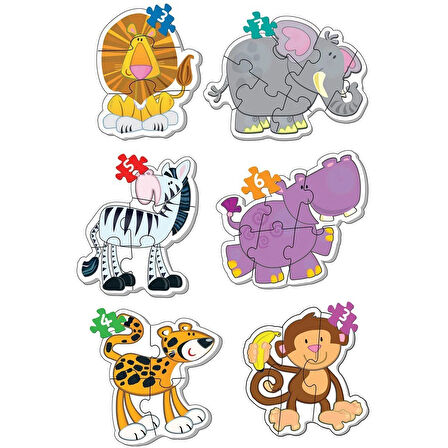 Kız Erkek Çocuk Oyuncak 1703 Dıytoy, Baby Puzzle-Benim İlk Hayvanlar Kız Erkek Çocuk Eğitici Eğitici Oyu