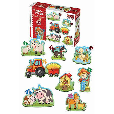 Eğitici Oyuncak 1734 Dıytoy, Baby Puzzle- İlk Çiftlik Puzzle Kız Erkek Çocuk Eğitici Eğitici Oyu