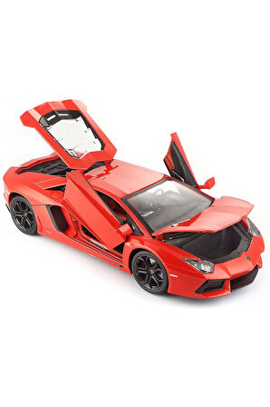 Kız Çocuk Oyuncak Erkek Çocuk Oyuncak Bburago 1:18 Lamborghini Aventador LP700-4 Turuncu Model Araba