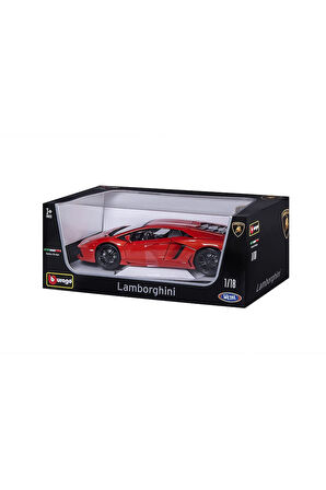 Kız Çocuk Oyuncak Erkek Çocuk Oyuncak Bburago 1:18 Lamborghini Aventador LP700-4 Turuncu Model Araba