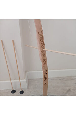 Eğitici Öğretici Çocuk Oyuncaklar Üzerine Çocuğunuzun Ismi Yazılan Tozukoporan Ok Yay Seti 70Cm Isim