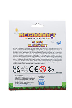 Kız Çocuk Oyuncak Erkek Çocuk Oyuncak Megacraft 9 Parça Çiçekli Yaprak Çimen Blok Eğitici Oyuncaklar