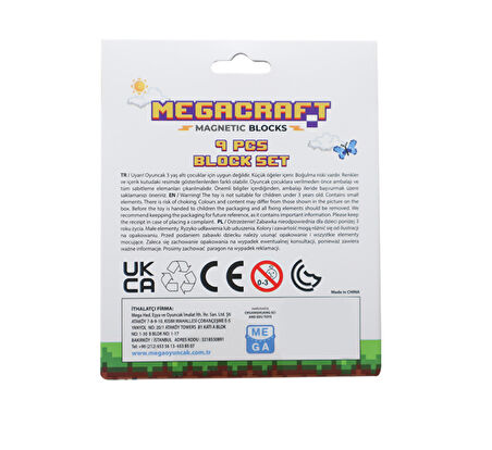 Öğretici Oyuncak Megacraft 9 Parça Yaprak Çimen Blok Kız Erkek Çocuk Eğitici