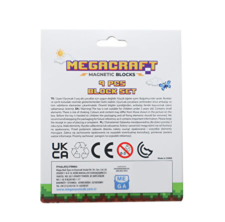 Kız Erkek Çocuk Oyuncak Megacraft 9 Parça Kum Blok Kız Erkek Çocuk Eğitici