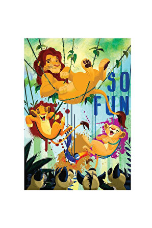 Kız Çocuk Oyuncak Erkek Çocuk Oyuncak LK 709 Puzzle 50 Parça/LION KING PUZZLE Eğitici Oyuncaklar