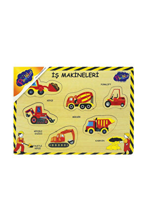 Kız Çocuk Oyuncak Erkek Çocuk Oyuncak 194/195-ONY AHŞAP TUTMALI İŞ MAKİNALARI Eğitici Oyuncaklar