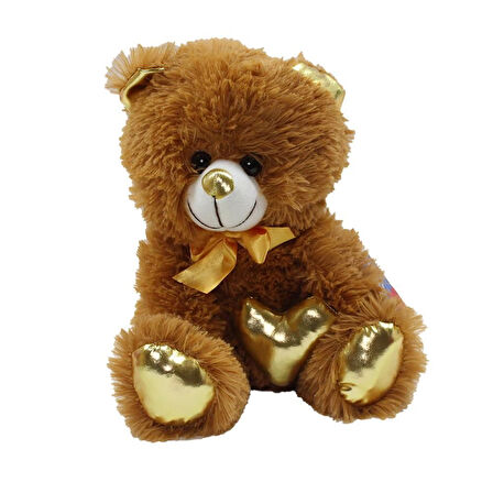 Kız Erkek Çocuk Oyuncak 62500 Parlak Kalpli Peluş Ayı 30cm Kız Erkek Çocuk Eğitici