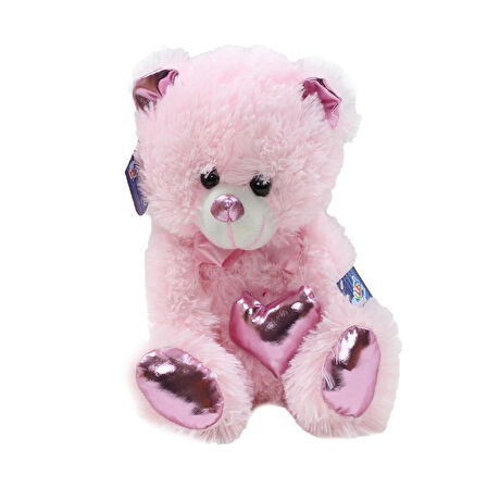 Kız Erkek Çocuk Oyuncak 62500 Parlak Kalpli Peluş Ayı 30cm Kız Erkek Çocuk Eğitici