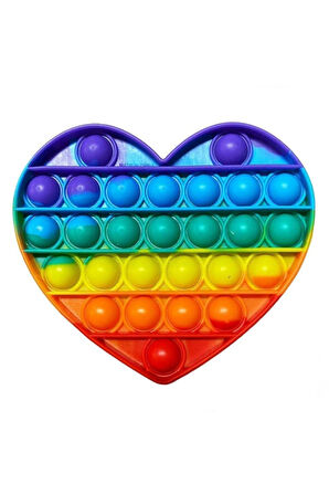 Eğitici Öğretici Çocuk Oyuncaklar Ficıt Stres Oyunu Push Bubble Gökkuşağı Renkli Baloncuk Patlatma O