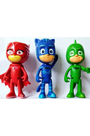 Eğitici Öğretici Çocuk Oyuncaklar Pjmask 3'lü Figür Oyuncak Pj Maskeliler