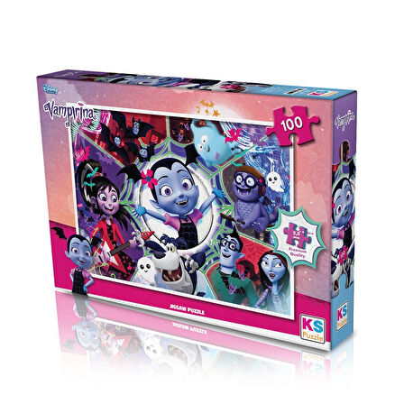 Eğlenceli Oyuncak VP714 KS Vampirina / 100 Parça Puzzle Kız Erkek Çocuk Eğitici
