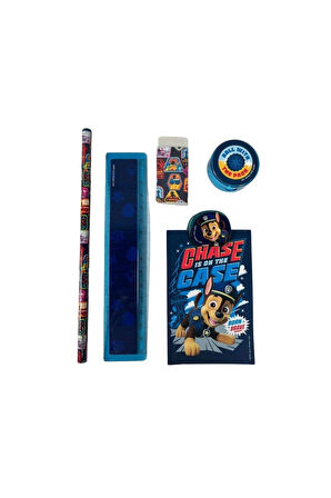Kız Çocuk Oyuncak Erkek Çocuk Oyuncak Paw Patrol Metal Kalemlikli 7 Parça Kırtasiye Seti Eğitici Oyu