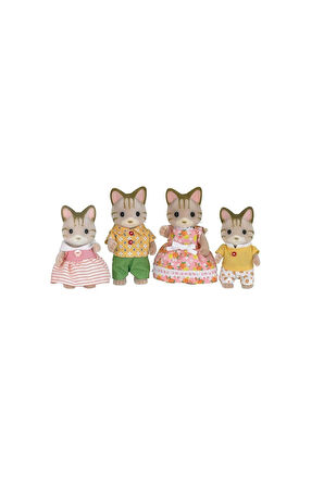 Kız Çocuk Oyuncak Erkek Çocuk Oyuncak 5180 Sylvanian Families, Çizgili Kedi Ailesi, +3 yaş Eğitici O