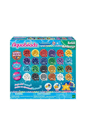 Kız Çocuk Oyuncak Erkek Çocuk Oyuncak 31995 AquaBeads Parlak Boncuk Paketi (yedek paket) 2000 parça