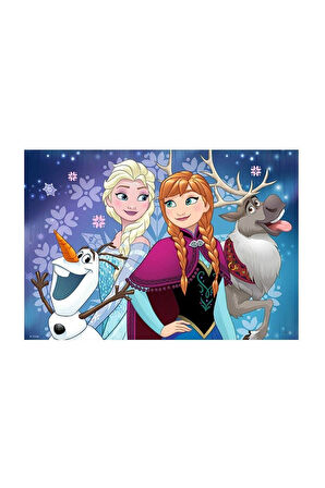 Kız Çocuk Oyuncak Erkek Çocuk Oyuncak 90747 Frozen Kuzey Işıkları 2x24 parça Ravensburger Puzzle Eği