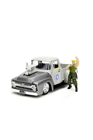 Kız Çocuk Oyuncak Erkek Çocuk Oyuncak 253255057 Jada Street Fighter 1956 Ford Pickup 1:24 Eğitici Oy