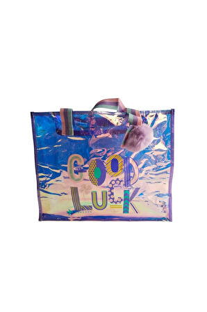 Kız Çocuk Oyuncak Erkek Çocuk Oyuncak Dream Vest Şeffaf Hologram Mor Good Luck Büyük Omuz Çantası Eğ