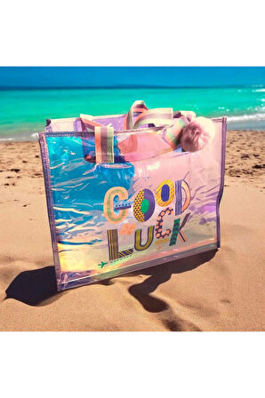 Kız Çocuk Oyuncak Erkek Çocuk Oyuncak Dream Vest Şeffaf Hologram Mor Good Luck Büyük Omuz Çantası Eğ