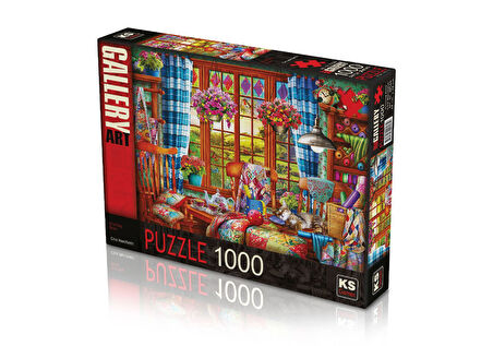 Kız Erkek Çocuk Oyuncak KS Puzzle 1000 Parça Stitching Room Dikiş Odası Kız Erkek Çocuk Eğitici Eğitici