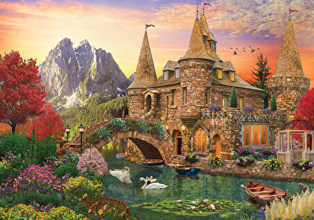 Öğretici Oyuncak KS Puzzle 1000 Parça Castle Land Kız Erkek Çocuk Eğitici