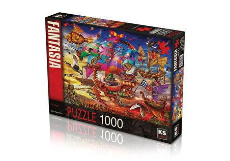 Kız Erkek Çocuk Oyuncak KS Puzzle 1000 Parça The Flight Uçuş Kız Erkek Çocuk Eğitici