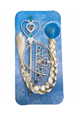 Eğitici Öğretici Çocuk Oyuncaklar Elsa Karlar Ülkesi Saç Taç Asa Set