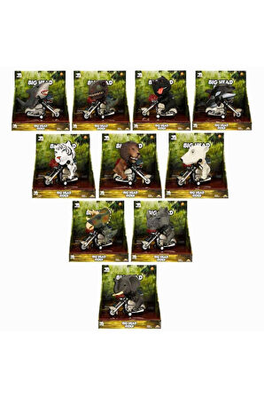 Kız Çocuk Oyuncak Erkek Çocuk Oyuncak Crazoo Koca Kafalı Hayvan Figürlü Motosiklet Eğitici Oyuncakla