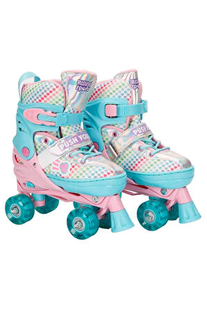 Kız Çocuk Oyuncak Erkek Çocuk Oyuncak Rising Sports Işıklı 4 Teker Ayarlanabilir Paten 34-37 Eğitici