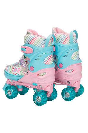 Kız Çocuk Oyuncak Erkek Çocuk Oyuncak Rising Sports Işıklı 4 Teker Ayarlanabilir Paten 34-37 Eğitici