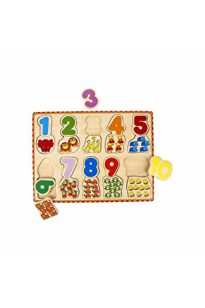 Kız Çocuk Oyuncak Erkek Çocuk Oyuncak 1006609 Tahta Bultak Rakamlar Hayvanlı Eğitici Oyuncaklar