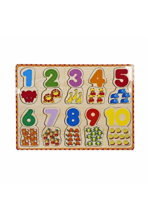 Kız Çocuk Oyuncak Erkek Çocuk Oyuncak 1006609 Tahta Bultak Rakamlar Hayvanlı Eğitici Oyuncaklar