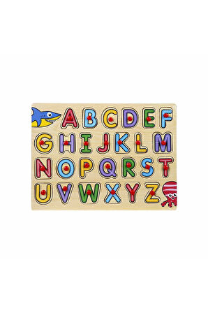 Kız Çocuk Oyuncak Erkek Çocuk Oyuncak 130443 Ahşap Raptiyeli Bultak Alfabe Eğitici Oyuncaklar