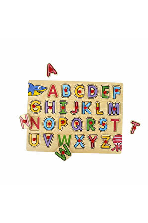 Kız Çocuk Oyuncak Erkek Çocuk Oyuncak 130443 Ahşap Raptiyeli Bultak Alfabe Eğitici Oyuncaklar
