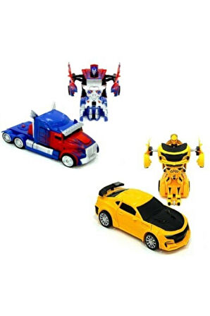 Eğitici Öğretici Çocuk Oyuncaklar Transformers Bumblebee Tır Optımus Prıme Ve Bumblebee