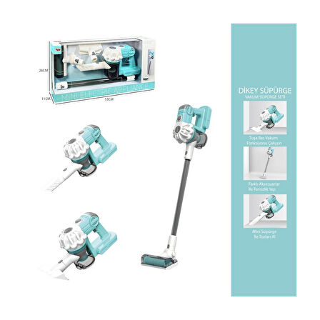 Eğlenceli Oyuncak LS8803C Dikey Elektrik Süpürgesi Pembe Kız Erkek Çocuk Eğiticila