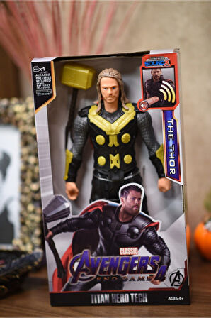 Eğitici Öğretici Çocuk Oyuncaklar The Thor Karakter Figür Oyuncak Sesli 30cm End Game The Thor