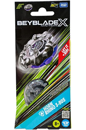 Takara Tomy X Horn Rhino 3-80S Defense Tip Metal Topaç – Booster Paket (Fırlatıcı Hariç)
