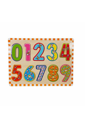 Kız Çocuk Oyuncak 5215 -Wooden Puzzle Numbers 10 Parça Erkek Çocuk Oyuncak Eğitici Oyuncaklar