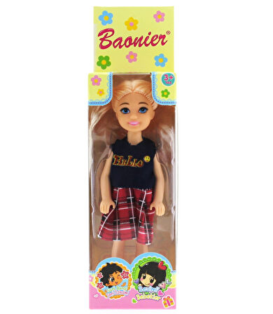 Öğretici Oyuncak Baonier Pitikareli Etekli 14cm Sarışın Tekli Kız Bebek Kız Erkek Çocuk Eğitici E
