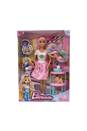 Kız Çocuk Oyuncak Erkek Çocuk Oyuncak WG66962 -Vardem Kutulu Pet Shop Bebek Set 11,5 inç Eğitici Oyu
