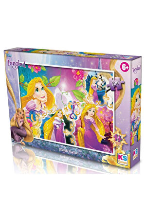 Kız Çocuk Oyuncak Erkek Çocuk Oyuncak KS Puzzle 200 Parça Papunzel Tanglet Eğitici Oyuncaklar