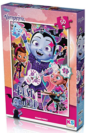 Kız Erkek Çocuk Oyuncak KS Puzzle 50 Parça Vampirina Kız Erkek Çocuk Eğitici
